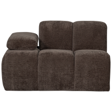 Laden Sie das Bild in den Galerie-Viewer, MOJO 1-SEATER ELEMENT ARM LEFT RIB FABRIC BROWN