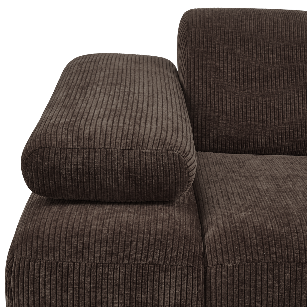 MOJO 1-SEATER ELEMENT ARM LEFT RIB FABRIC BROWN