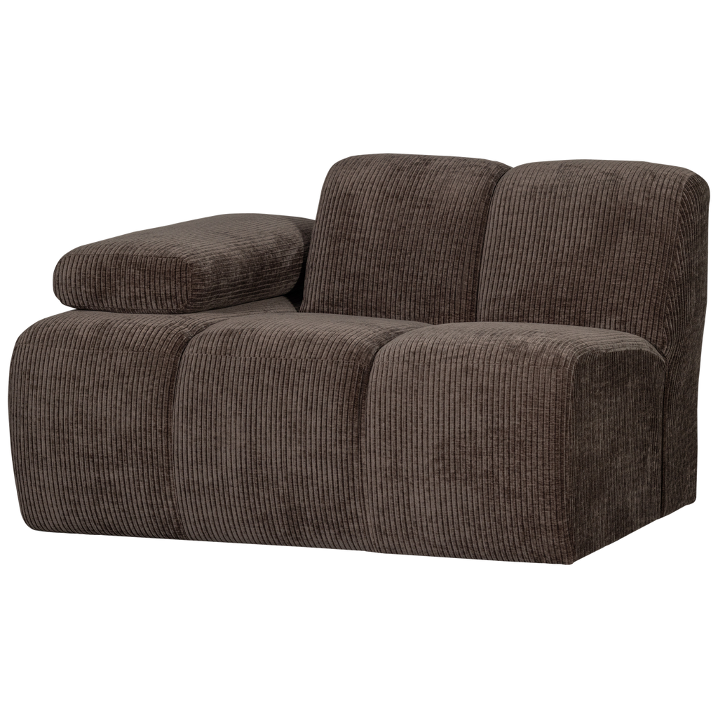 MOJO 1-SEATER ELEMENT ARM LEFT RIB FABRIC BROWN