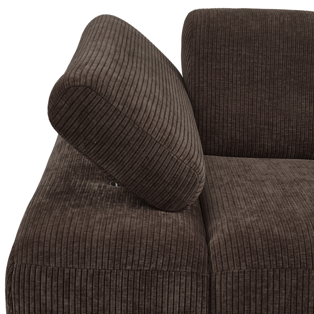 MOJO 1-SEATER ELEMENT ARM LEFT RIB FABRIC BROWN