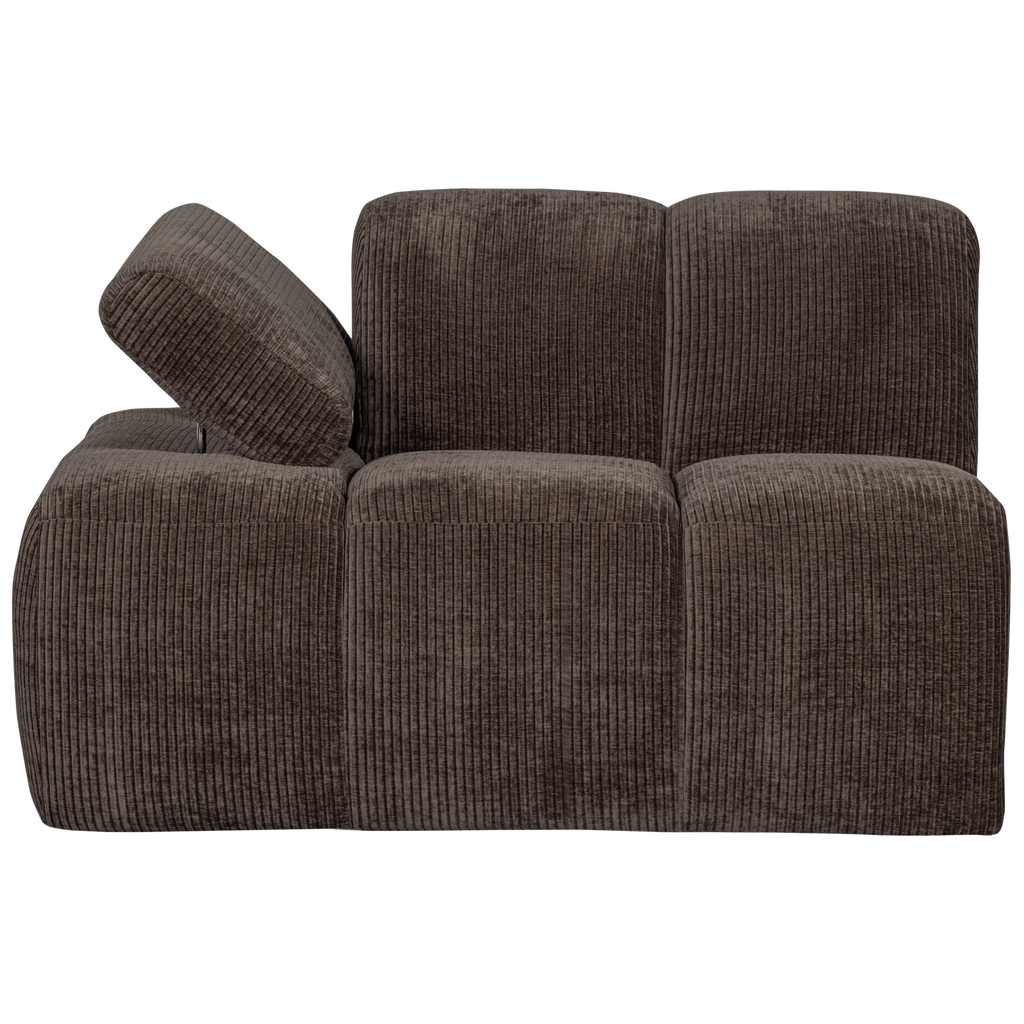 MOJO 1-SEATER ELEMENT ARM LEFT RIB FABRIC BROWN