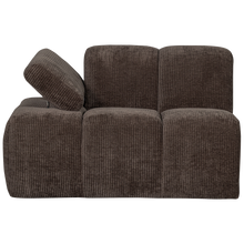 Laden Sie das Bild in den Galerie-Viewer, MOJO 1-SEATER ELEMENT ARM LEFT RIB FABRIC BROWN
