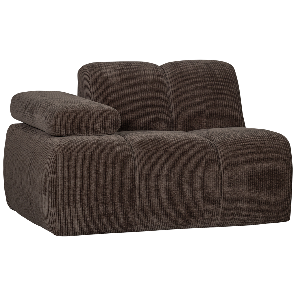 MOJO 1-SEATER ELEMENT ARM LEFT RIB FABRIC BROWN