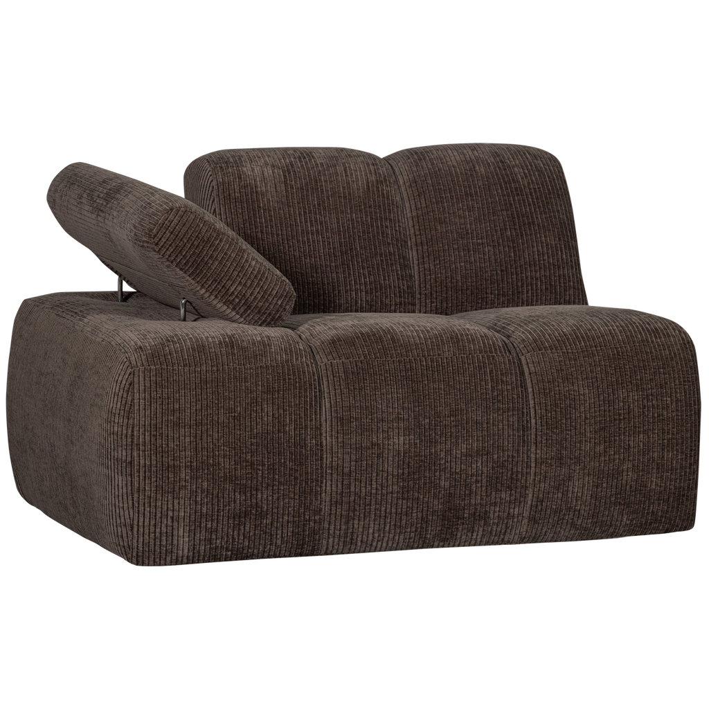 MOJO 1-SEATER ELEMENT ARM LEFT RIB FABRIC BROWN