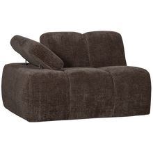 Laden Sie das Bild in den Galerie-Viewer, MOJO 1-SEATER ELEMENT ARM LEFT RIB FABRIC BROWN