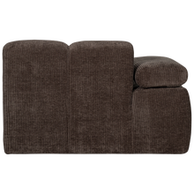 Laden Sie das Bild in den Galerie-Viewer, MOJO 1-SEATER ELEMENT ARM LEFT RIB FABRIC BROWN