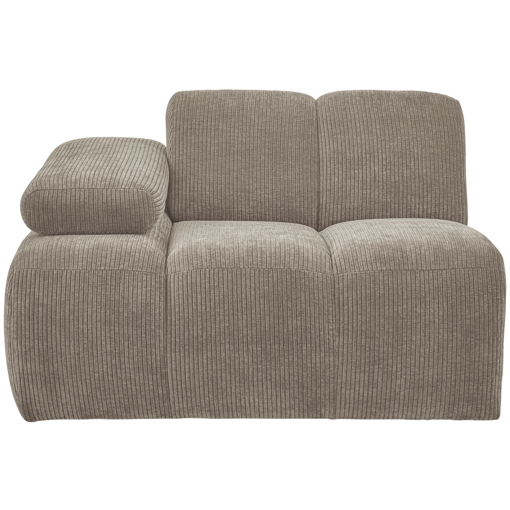 MOJO 1-SEATER ELEMENT ARM LEFT RIB FABRIC DARK SAND