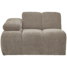 Laden Sie das Bild in den Galerie-Viewer, MOJO 1-SEATER ELEMENT ARM LEFT RIB FABRIC DARK SAND