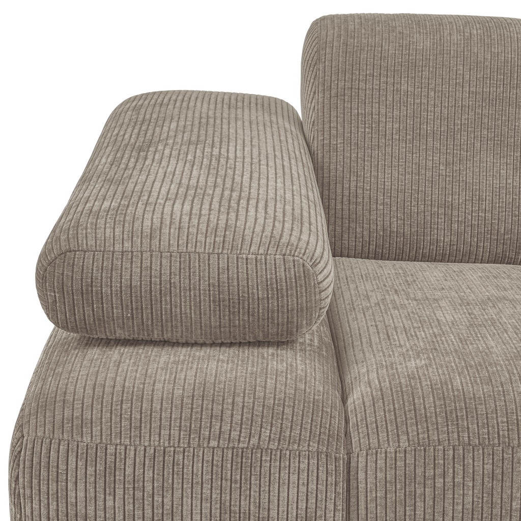MOJO 1-SEATER ELEMENT ARM LEFT RIB FABRIC DARK SAND