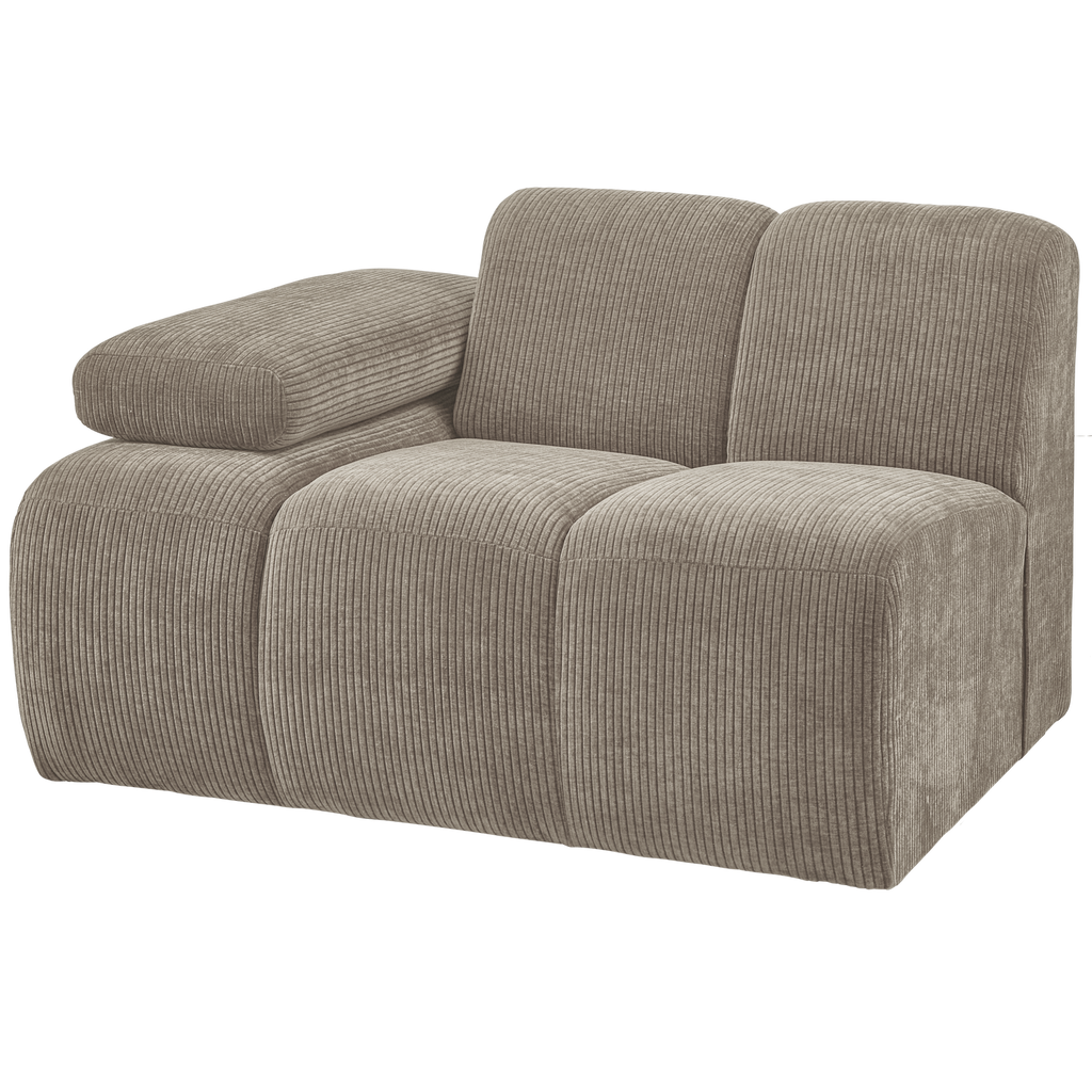 MOJO 1-SEATER ELEMENT ARM LEFT RIB FABRIC DARK SAND