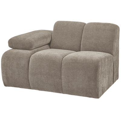 MOJO 1-SEATER ELEMENT ARM LEFT RIB FABRIC DARK SAND