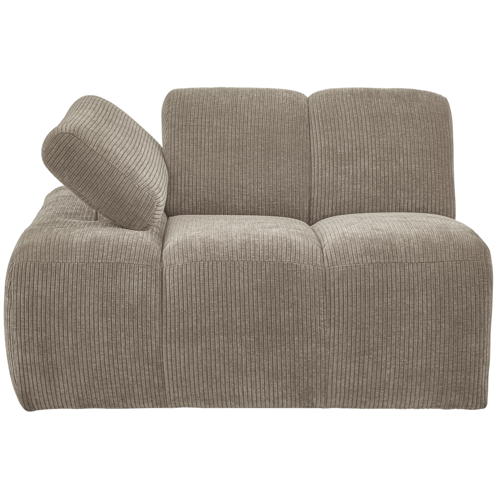 MOJO 1-SEATER ELEMENT ARM LEFT RIB FABRIC DARK SAND