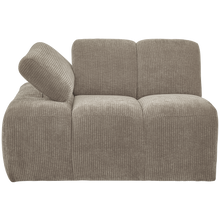 Laden Sie das Bild in den Galerie-Viewer, MOJO 1-SEATER ELEMENT ARM LEFT RIB FABRIC DARK SAND