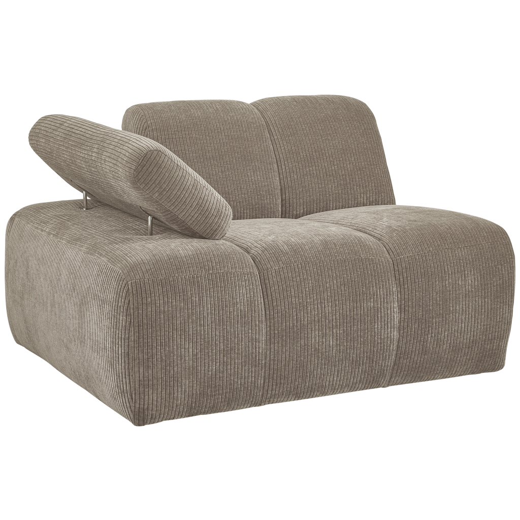 MOJO 1-SEATER ELEMENT ARM LEFT RIB FABRIC DARK SAND