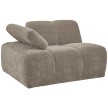 Laden Sie das Bild in den Galerie-Viewer, MOJO 1-SEATER ELEMENT ARM LEFT RIB FABRIC DARK SAND