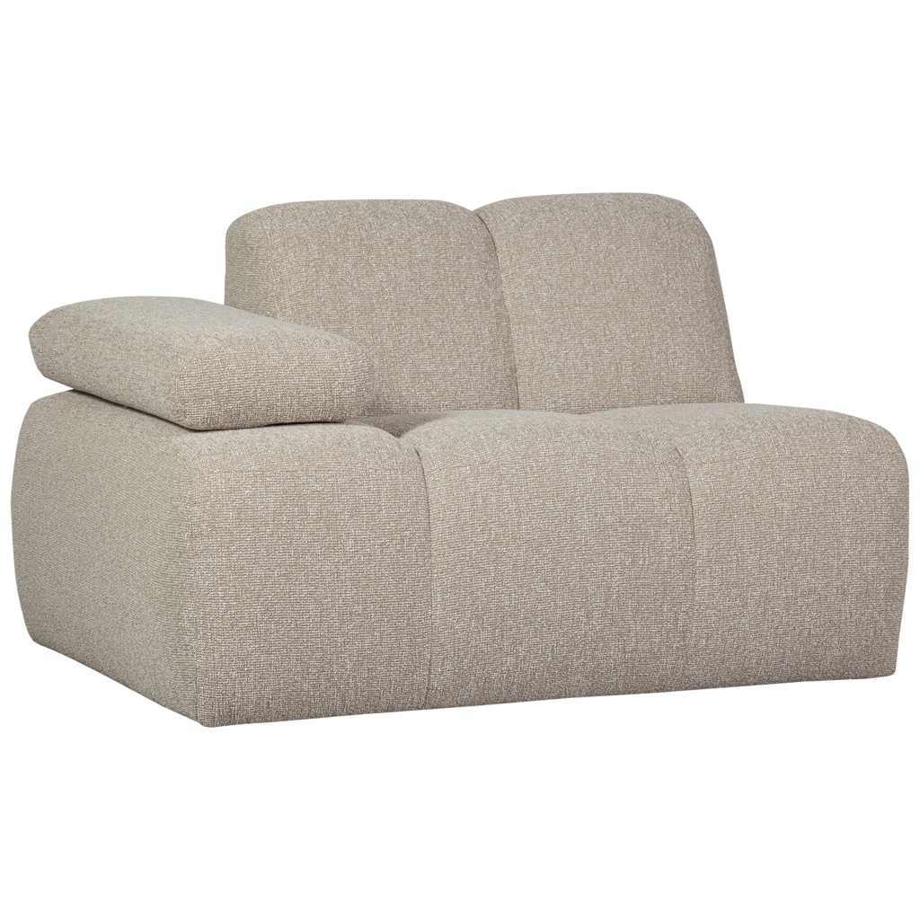 MOJO 1-SEATER ELEMENT ARM LEFT BOUCLE BEIGE MELANGE