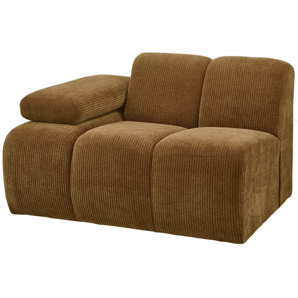 MOJO 1-SEATER ELEMENT ARM LEFT RIB FABRIC HONEY YELLOW