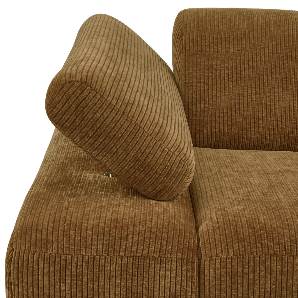 MOJO 1-SEATER ELEMENT ARM LEFT RIB FABRIC HONEY YELLOW