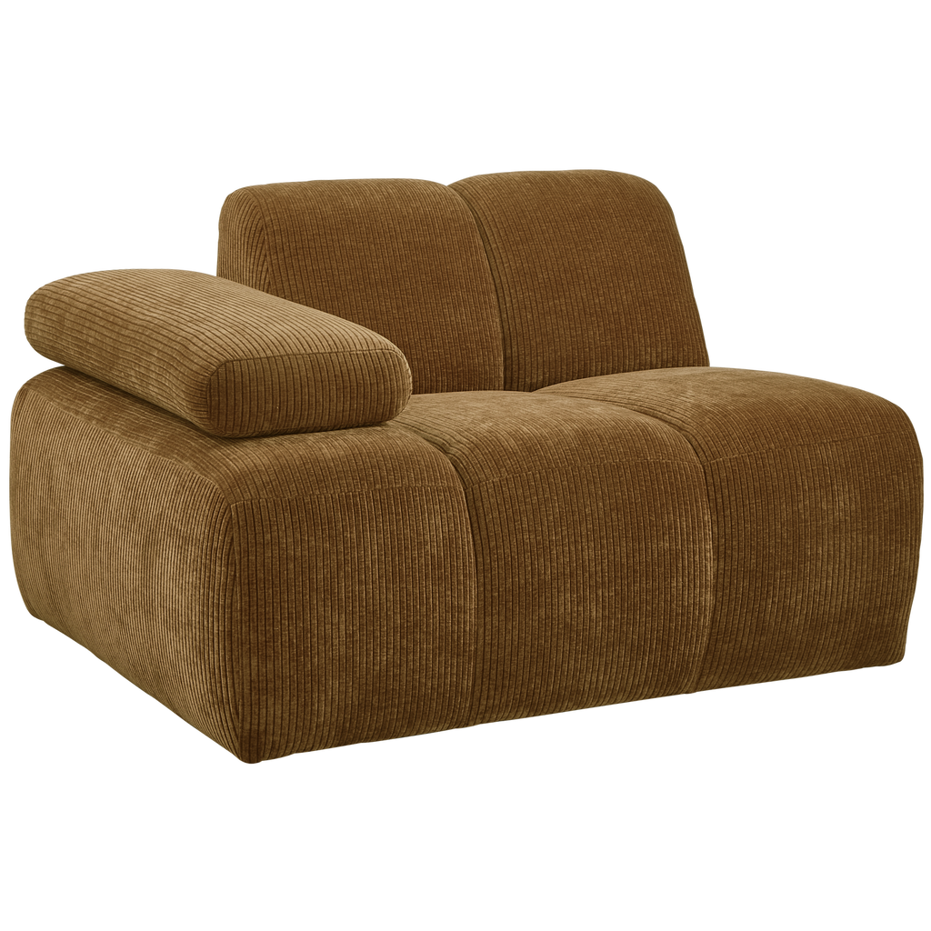 MOJO 1-SEATER ELEMENT ARM LEFT RIB FABRIC HONEY YELLOW