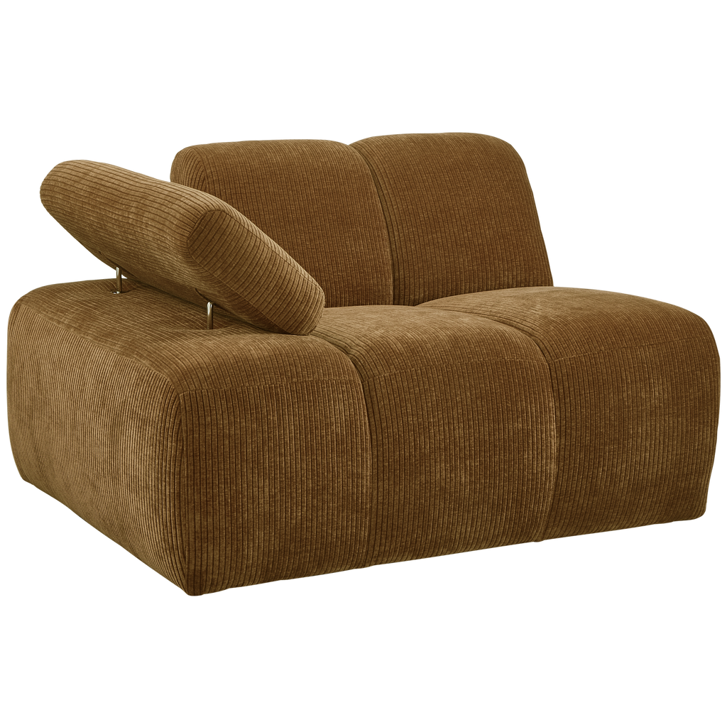 MOJO 1-SEATER ELEMENT ARM LEFT RIB FABRIC HONEY YELLOW