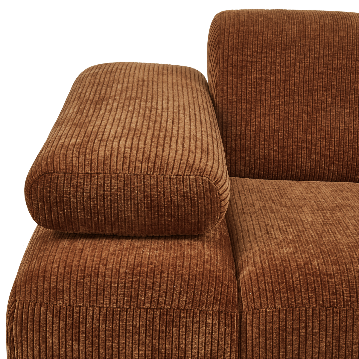 MOJO 1-SEATER ELEMENT ARM LEFT RIB FABRIC RUST BROWN