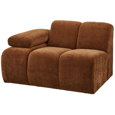 MOJO 1-SEATER ELEMENT ARM LEFT RIB FABRIC RUST BROWN