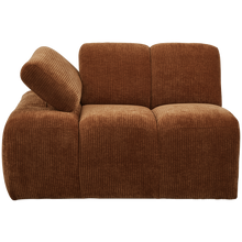 Charger l'image dans la galerie, MOJO 1-SEATER ELEMENT ARM LEFT RIB FABRIC RUST BROWN