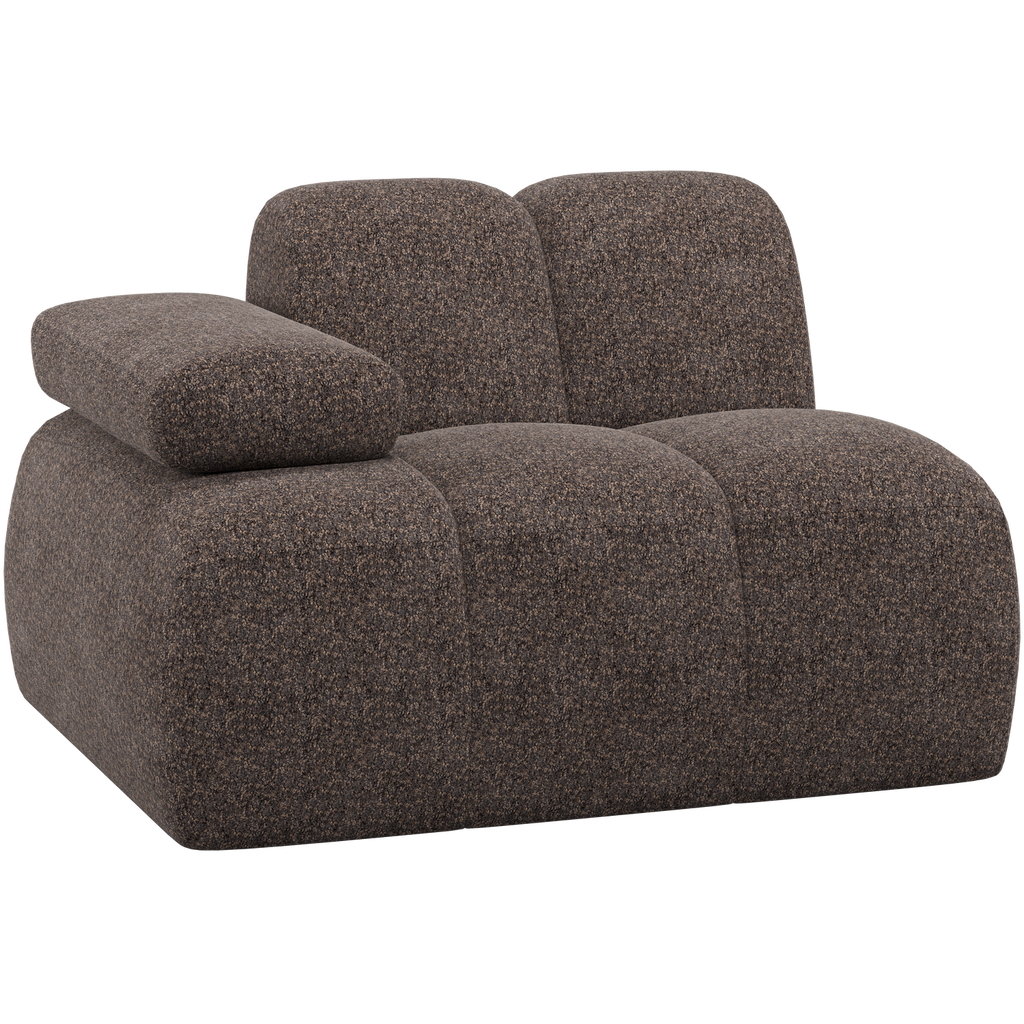 MOJO 1-SEATER ELEMENT ARM LEFT WOOLLY BROWN