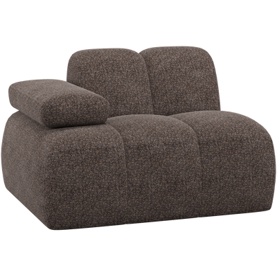 MOJO 1-SEATER ELEMENT ARM LEFT WOOLLY BROWN