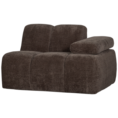 MOJO 1-SEATER ELEMENT ARM RIGHT RIB FABRIC BROWN