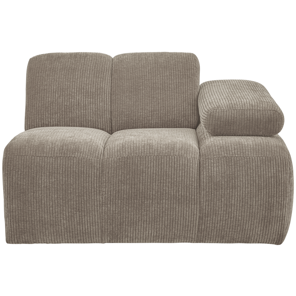 MOJO 1-SEATER ELEMENT ARM RIGHT RIB FABRIC DARK SAND