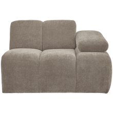 Laden Sie das Bild in den Galerie-Viewer, MOJO 1-SEATER ELEMENT ARM RIGHT RIB FABRIC DARK SAND