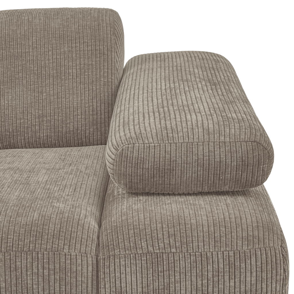 MOJO 1-SEATER ELEMENT ARM RIGHT RIB FABRIC DARK SAND