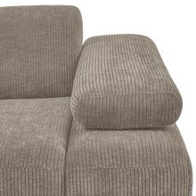 Laden Sie das Bild in den Galerie-Viewer, MOJO 1-SEATER ELEMENT ARM RIGHT RIB FABRIC DARK SAND