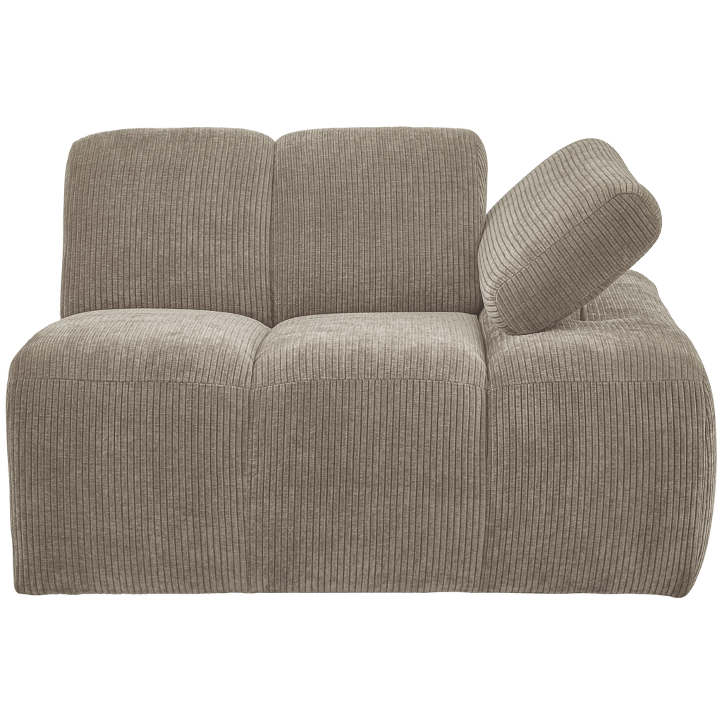 MOJO 1-SEATER ELEMENT ARM RIGHT RIB FABRIC DARK SAND