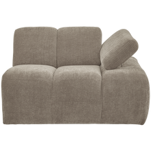 Laden Sie das Bild in den Galerie-Viewer, MOJO 1-SEATER ELEMENT ARM RIGHT RIB FABRIC DARK SAND