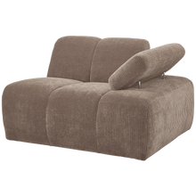 Laden Sie das Bild in den Galerie-Viewer, MOJO 1-SEATER ELEMENT ARM RIGHT RIB FABRIC DARK SAND