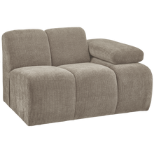 Laden Sie das Bild in den Galerie-Viewer, MOJO 1-SEATER ELEMENT ARM RIGHT RIB FABRIC DARK SAND