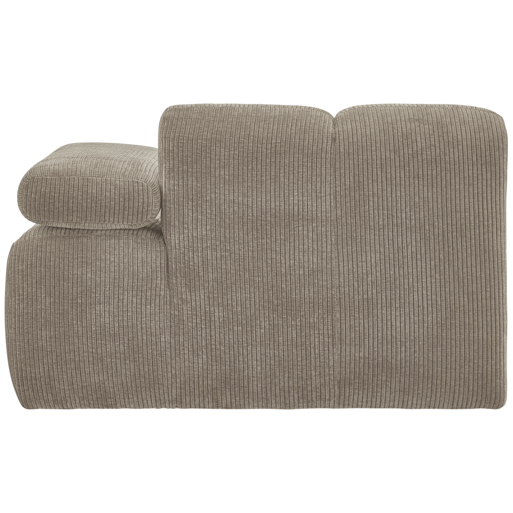 MOJO 1-SEATER ELEMENT ARM RIGHT RIB FABRIC DARK SAND