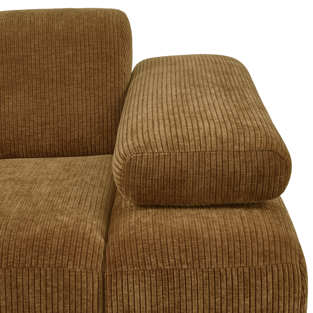 MOJO 1-SEATER ELEMENT ARM RIGHT RIB FABRIC HONEY YELLOW