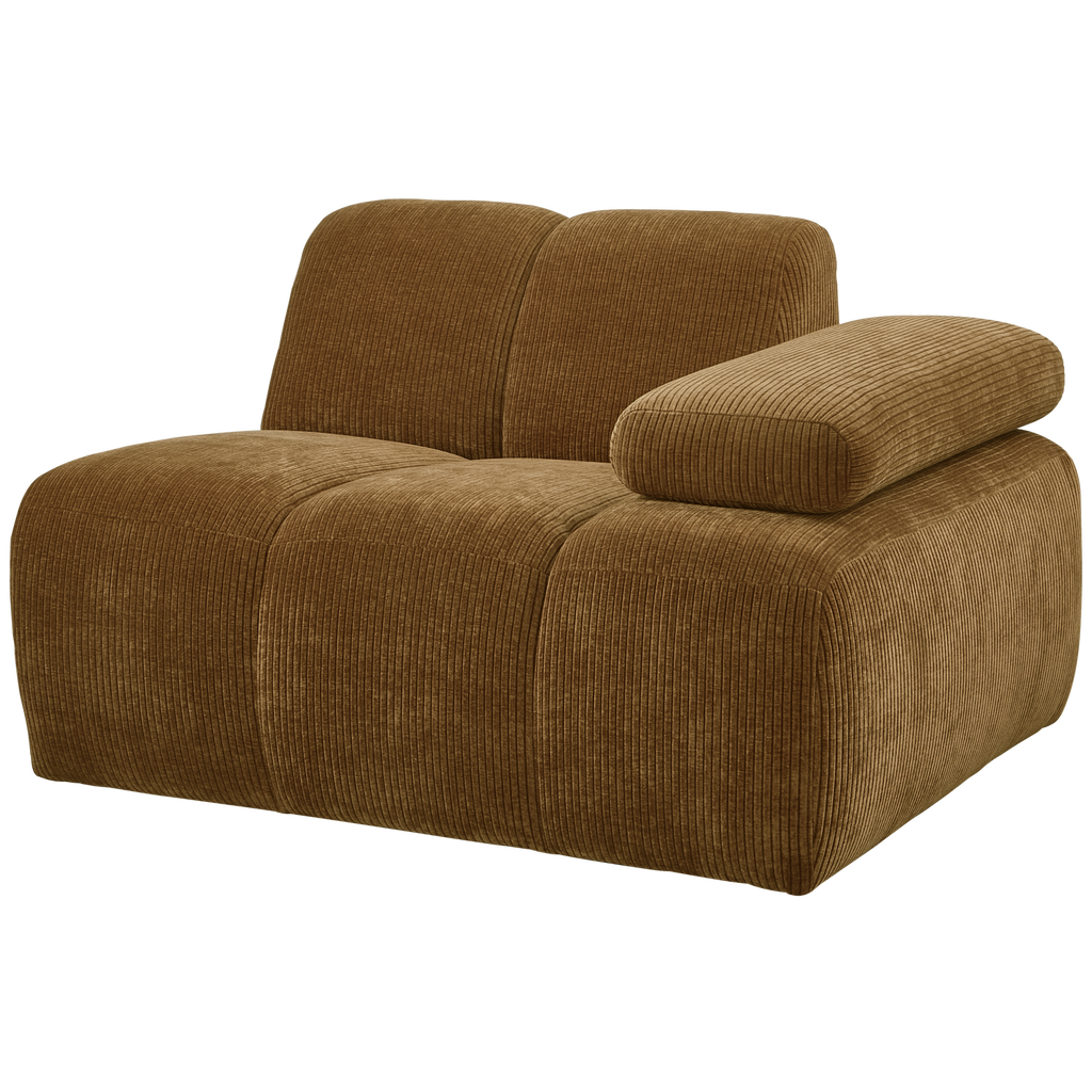 MOJO 1-SEATER ELEMENT ARM RIGHT RIB FABRIC HONEY YELLOW