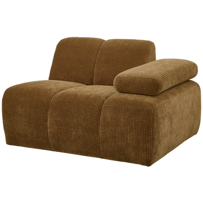 MOJO 1-SEATER ELEMENT ARM RIGHT RIB FABRIC HONEY YELLOW