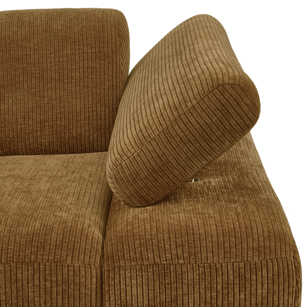 MOJO 1-SEATER ELEMENT ARM RIGHT RIB FABRIC HONEY YELLOW