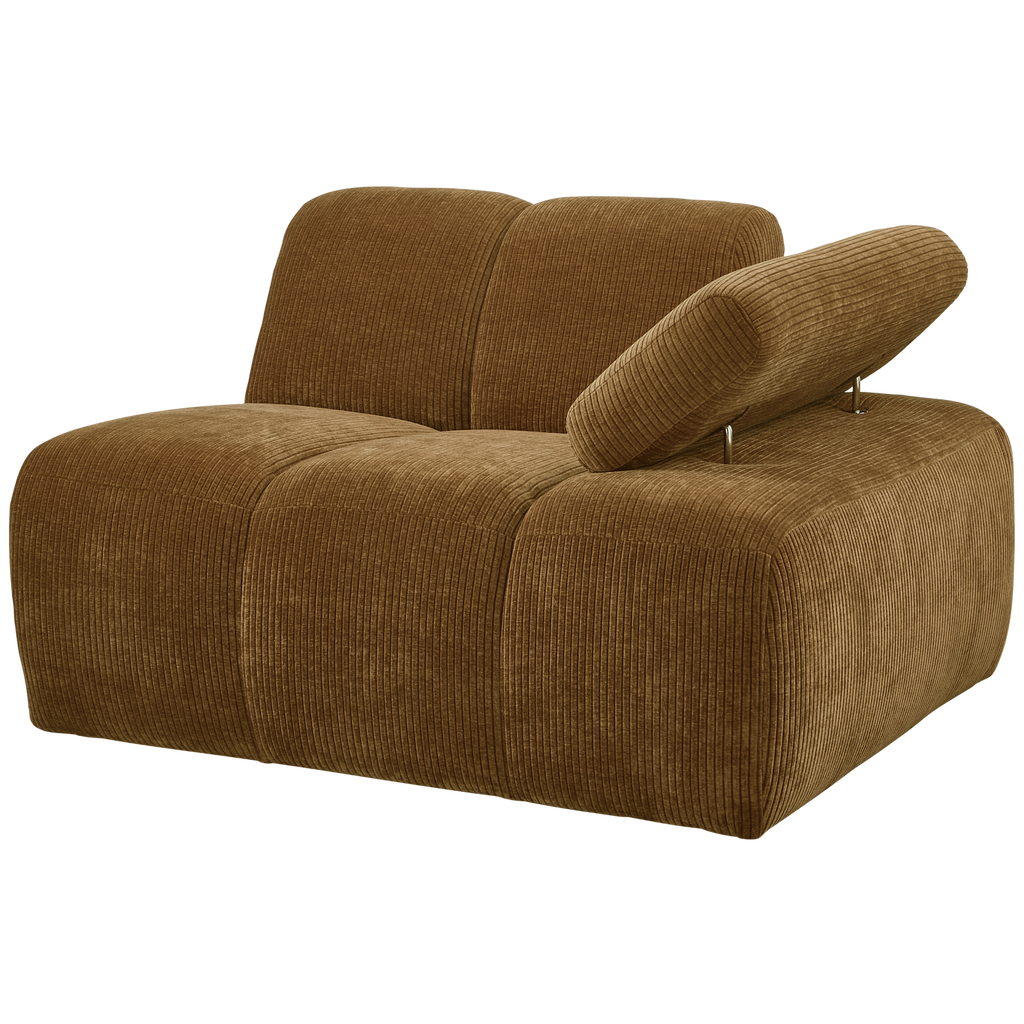 MOJO 1-SEATER ELEMENT ARM RIGHT RIB FABRIC HONEY YELLOW