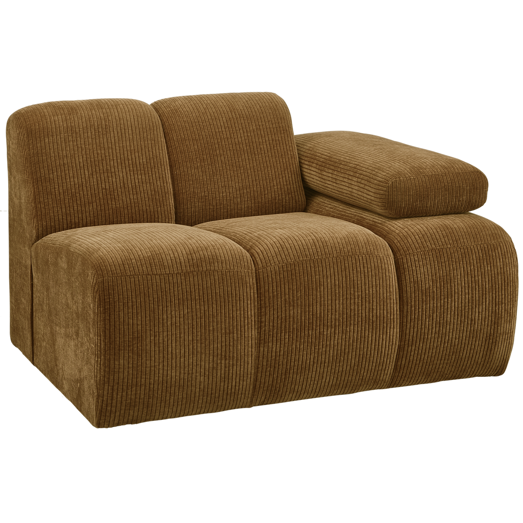 MOJO 1-SEATER ELEMENT ARM RIGHT RIB FABRIC HONEY YELLOW