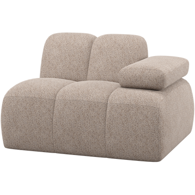 MOJO 1-SEATER ELEMENT ARM RIGHT WOOLLY FABRIC DARK SAND