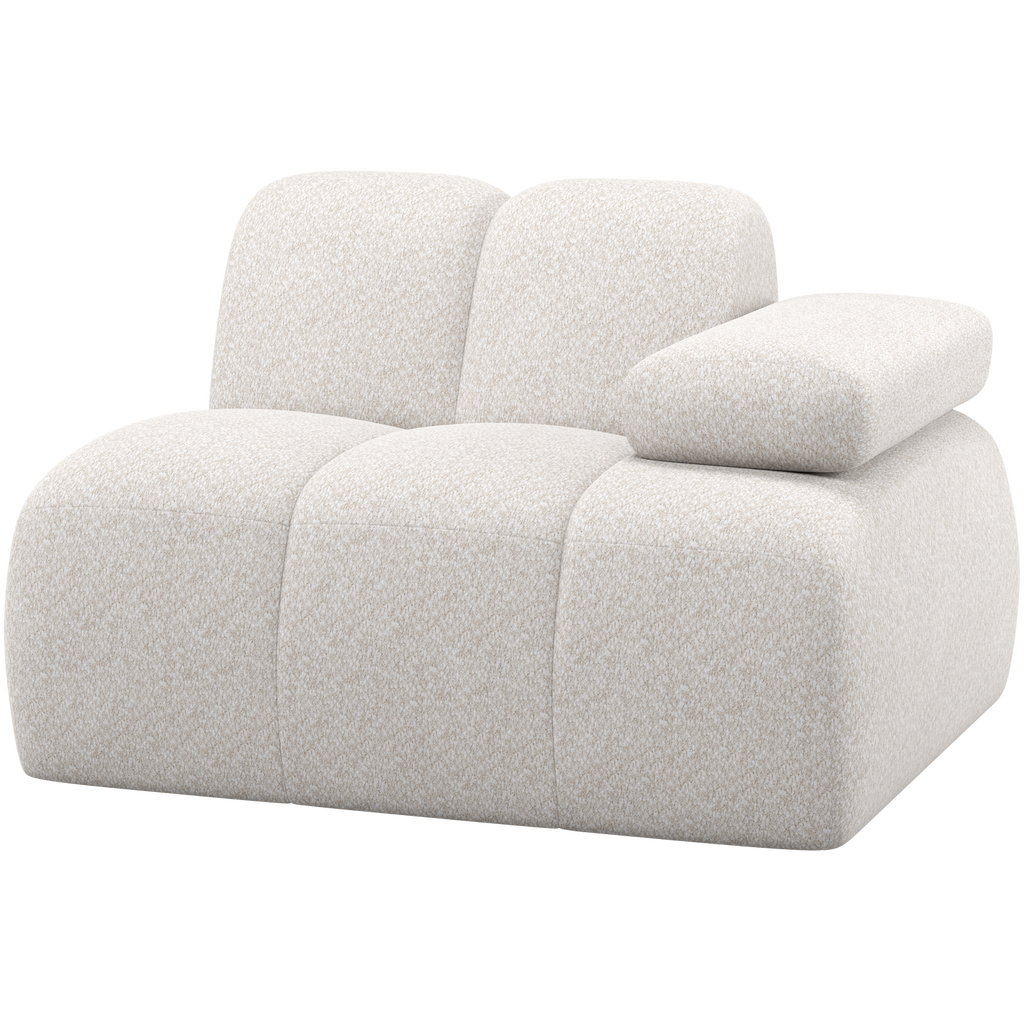 MOJO 1-SEATER ELEMENT ARM RIGHT WOOLLY FABRIC ECRU