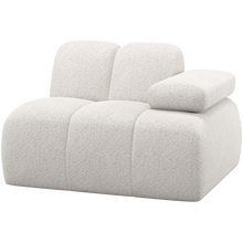 Laden Sie das Bild in den Galerie-Viewer, MOJO 1-SEATER ELEMENT ARM RIGHT WOOLLY FABRIC ECRU