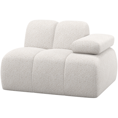 MOJO 1-SEATER ELEMENT ARM RIGHT WOOLLY FABRIC ECRU