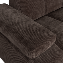 Laden Sie das Bild in den Galerie-Viewer, MOJO 1,5-SEATER ELEMENT ARM LEFT RIB FABRIC BROWN